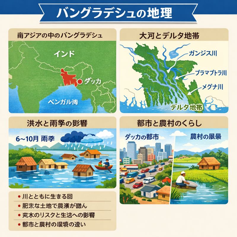 バングラディシュの位置